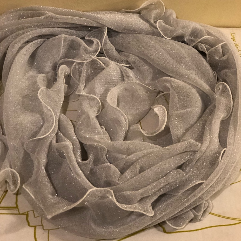 Beautiful Ruffle Sequence Scarf Dressy 100”Long